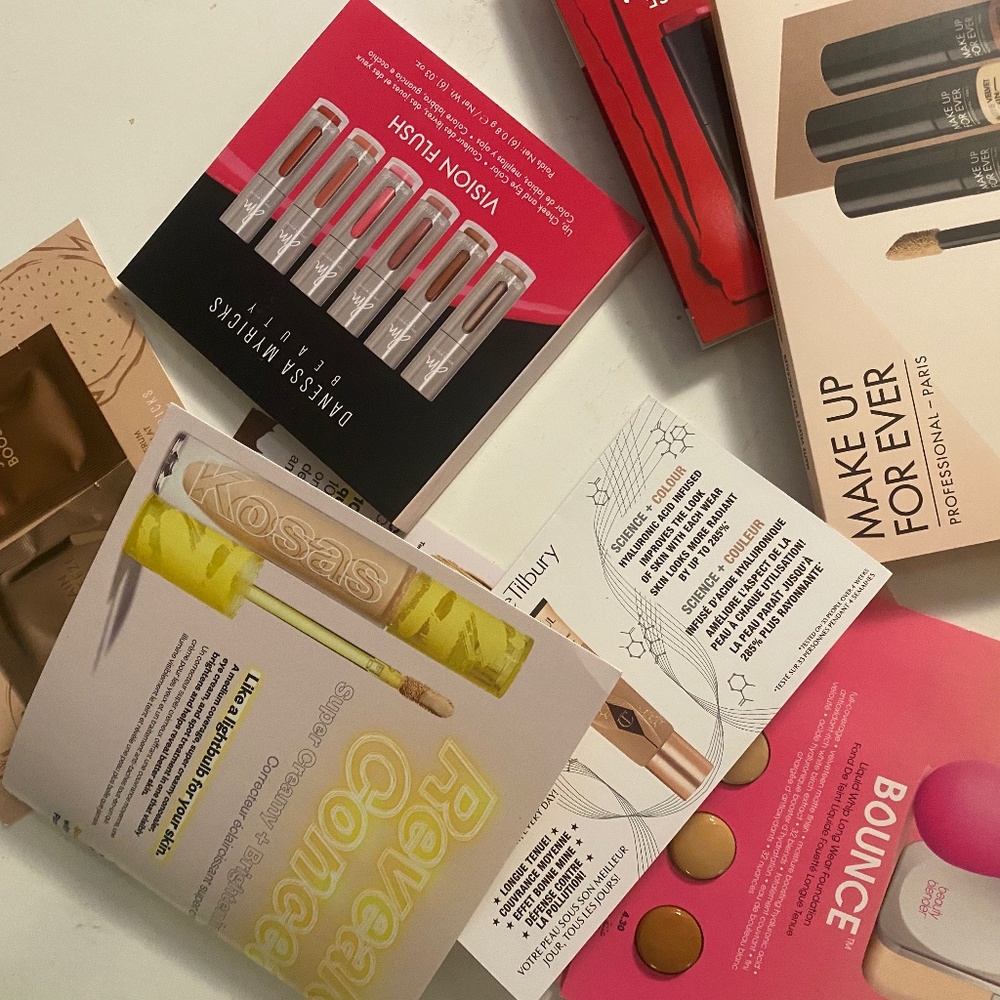 Foundation, lipstick samples SOLD